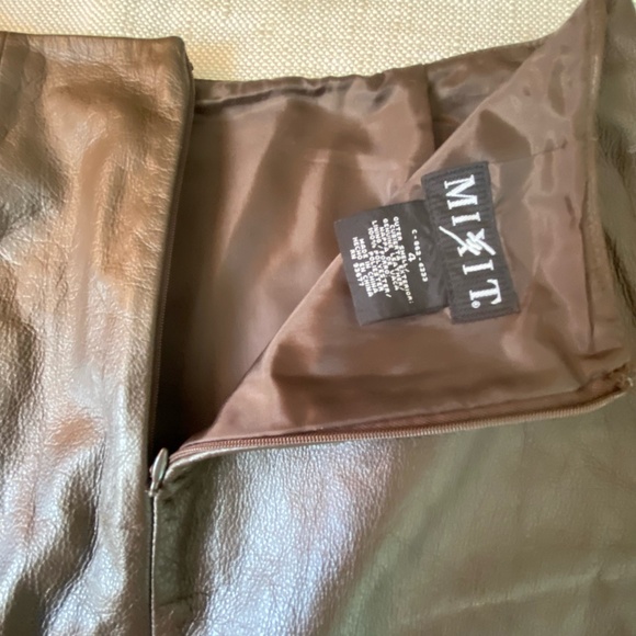 Mix-It Womens Brown Soft Leather Western Casual Skirt- Sz-4 - Picture 9 of 14